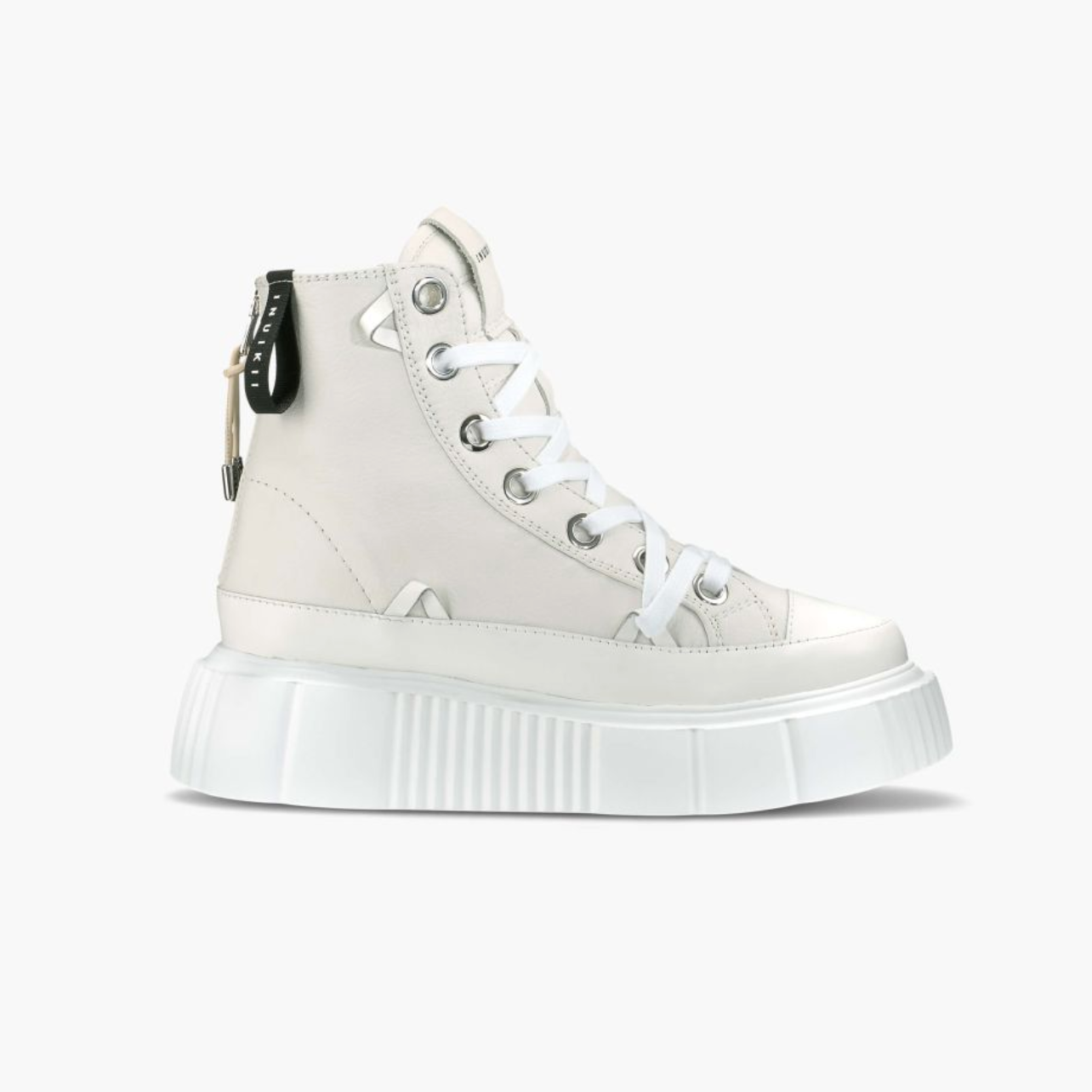 Inuikii Matilda Leather High White Sneaker