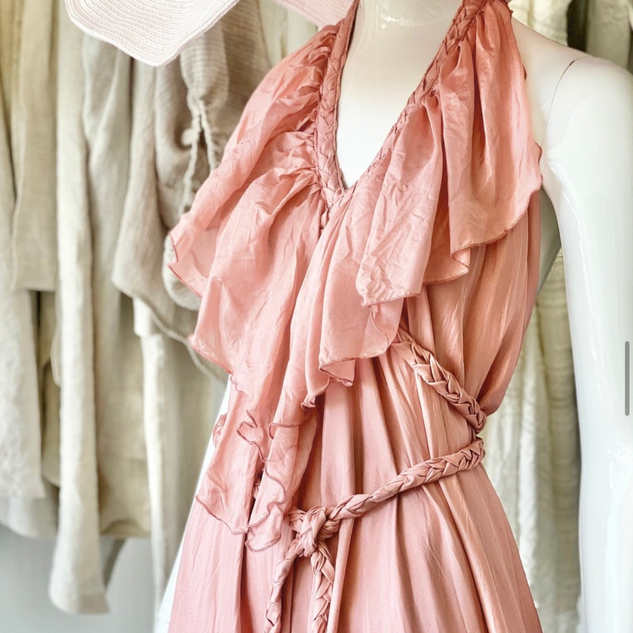 lisa brown silk dress Our signature Poppy dress in the colour Rosa the perfect bridesmaid dress. Colour comes in a range of silk shades and can be made to order in a 2 week turn around.