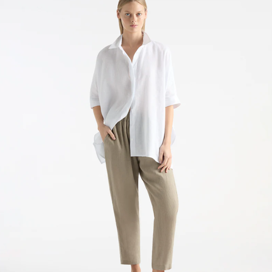 Mela Purdie Linen Chisel Panama Shirt