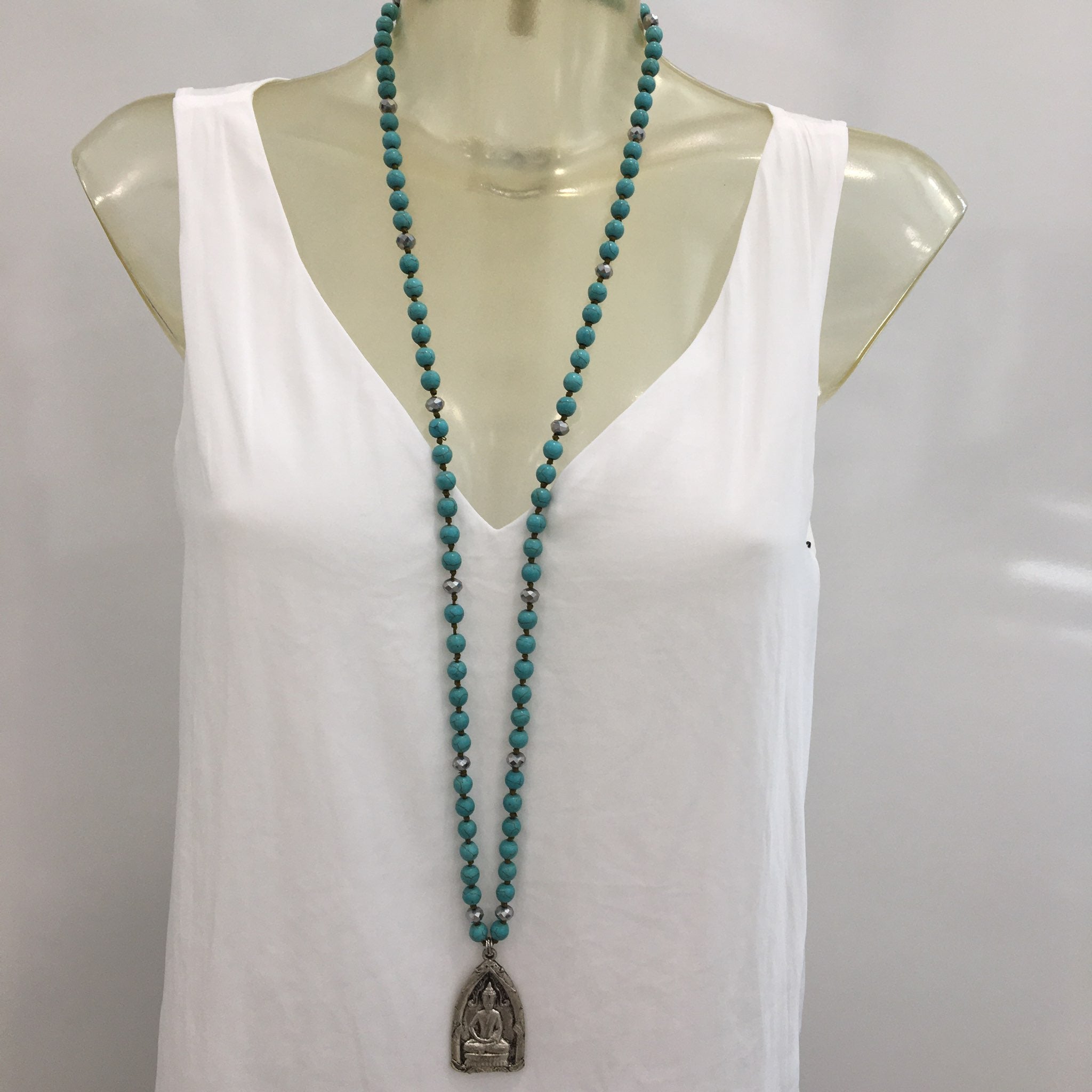 TM. Turquoise Buddha Necklace
