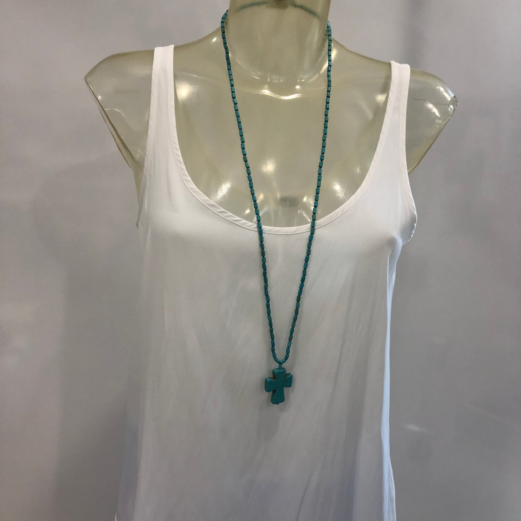 TM. Turquoise Cross Necklace