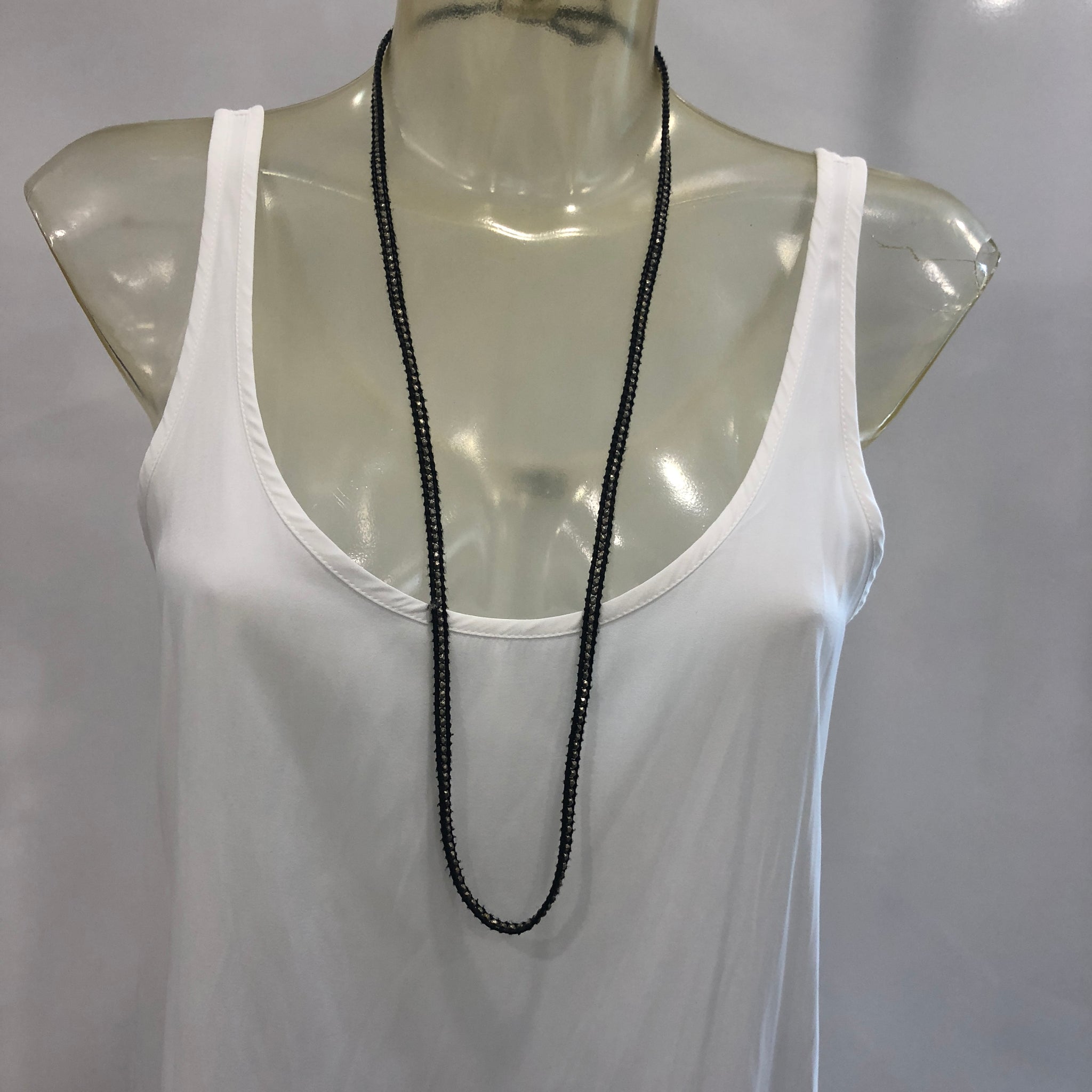 TM. Bead & Leather Necklace