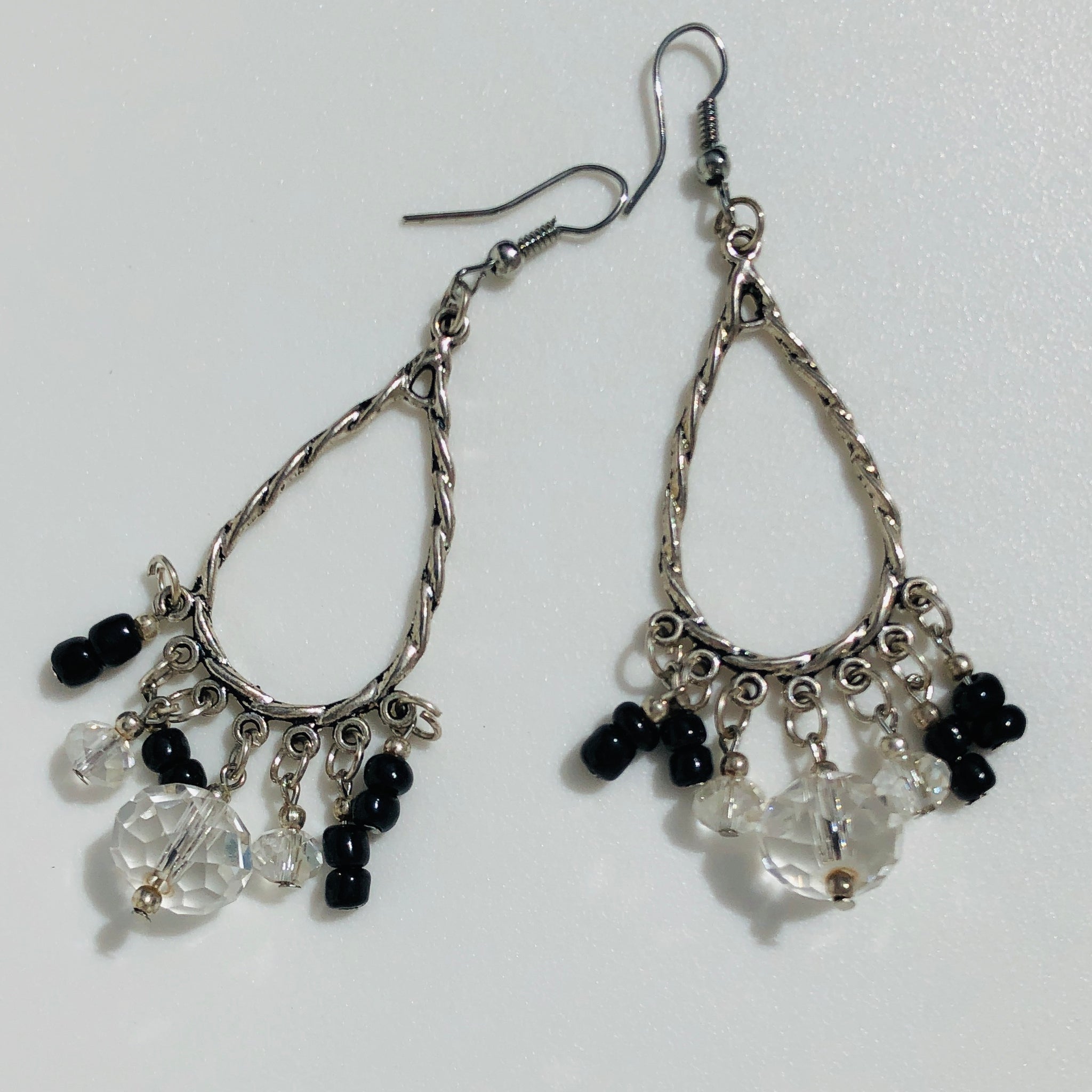TM. Crystal Bead Drop Earrings
