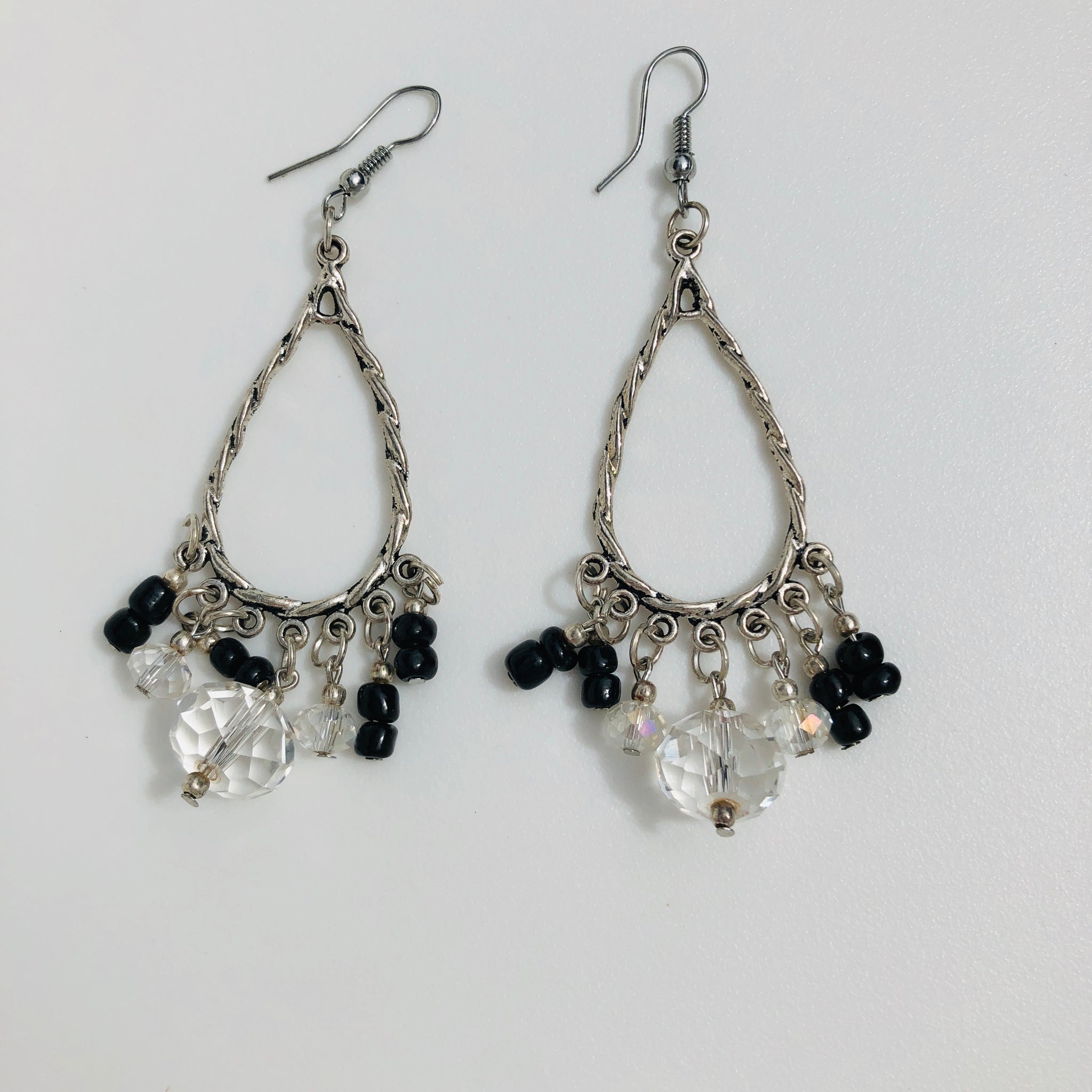 TM. Crystal Bead Drop Earrings