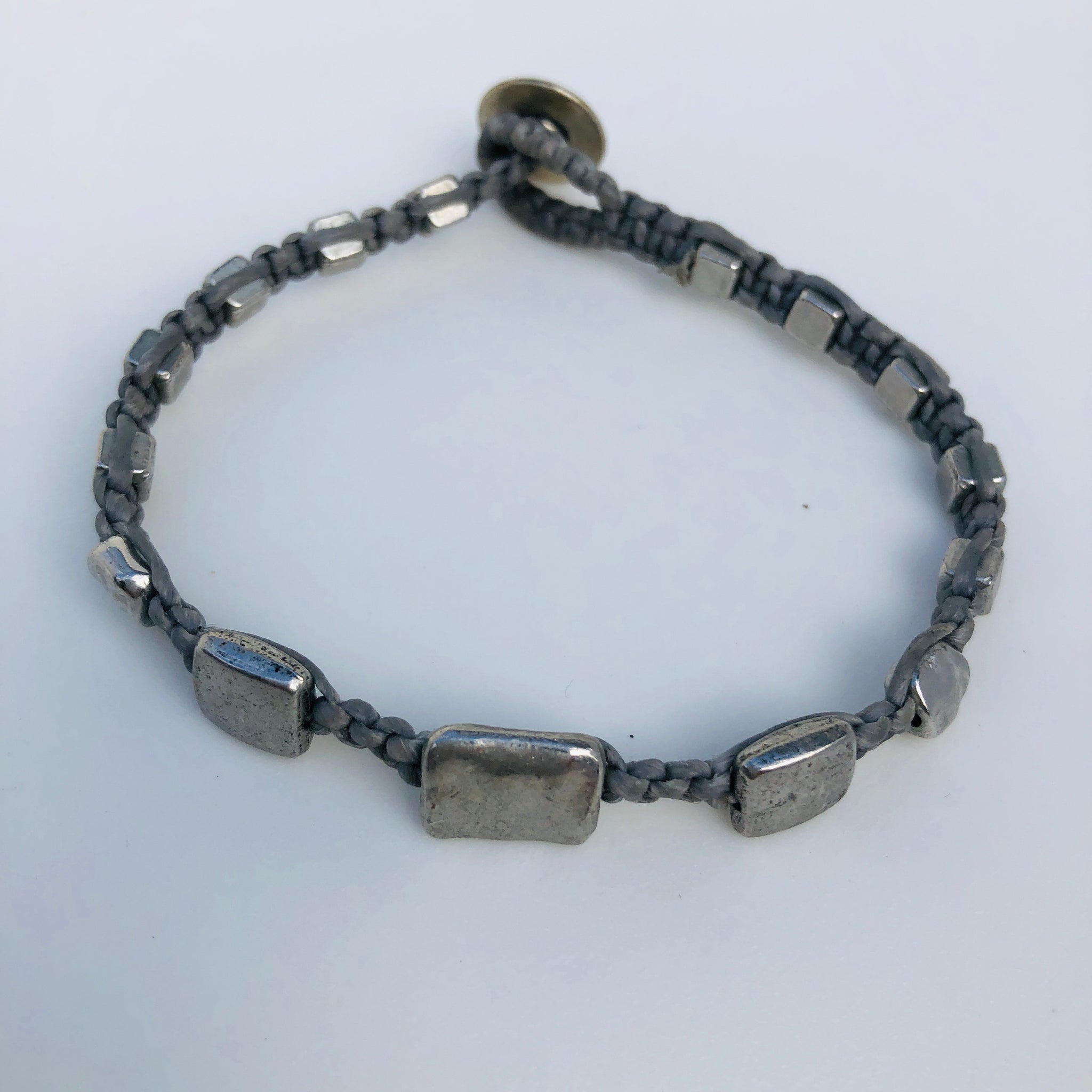 TM. Woven Silver Panel Bracelet