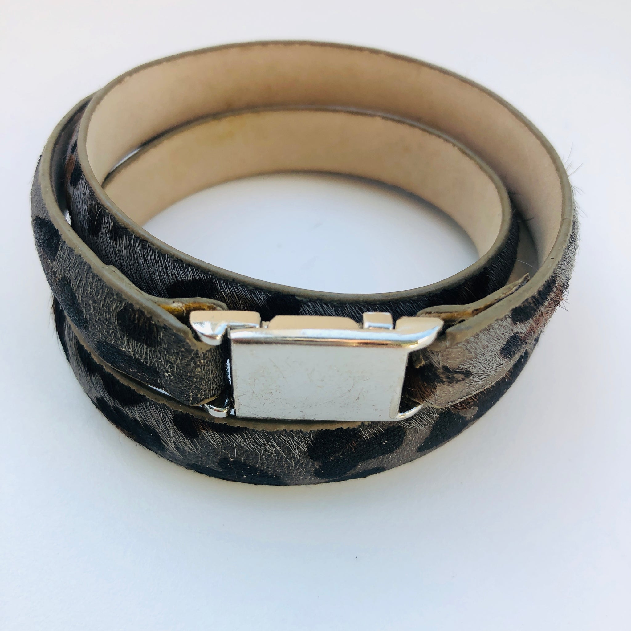 Peter Lang Wrap Leopard Fur Bracelet