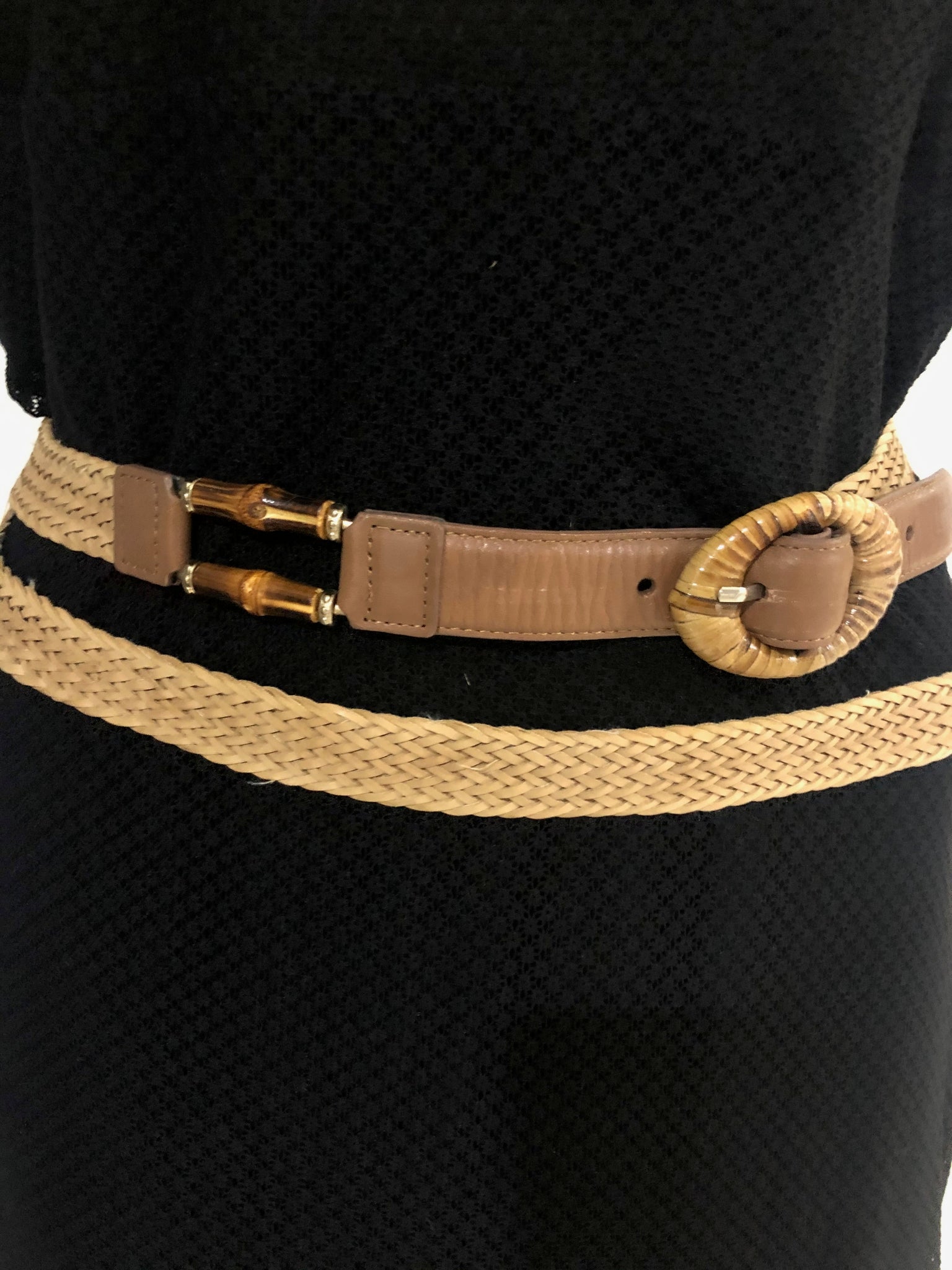Peter Lang Natural Leather Woven Belt