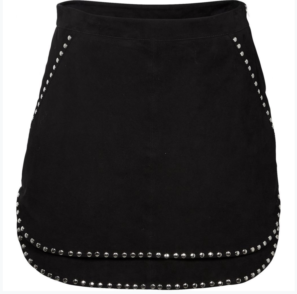 NÜ Black Suede Stud Skirt